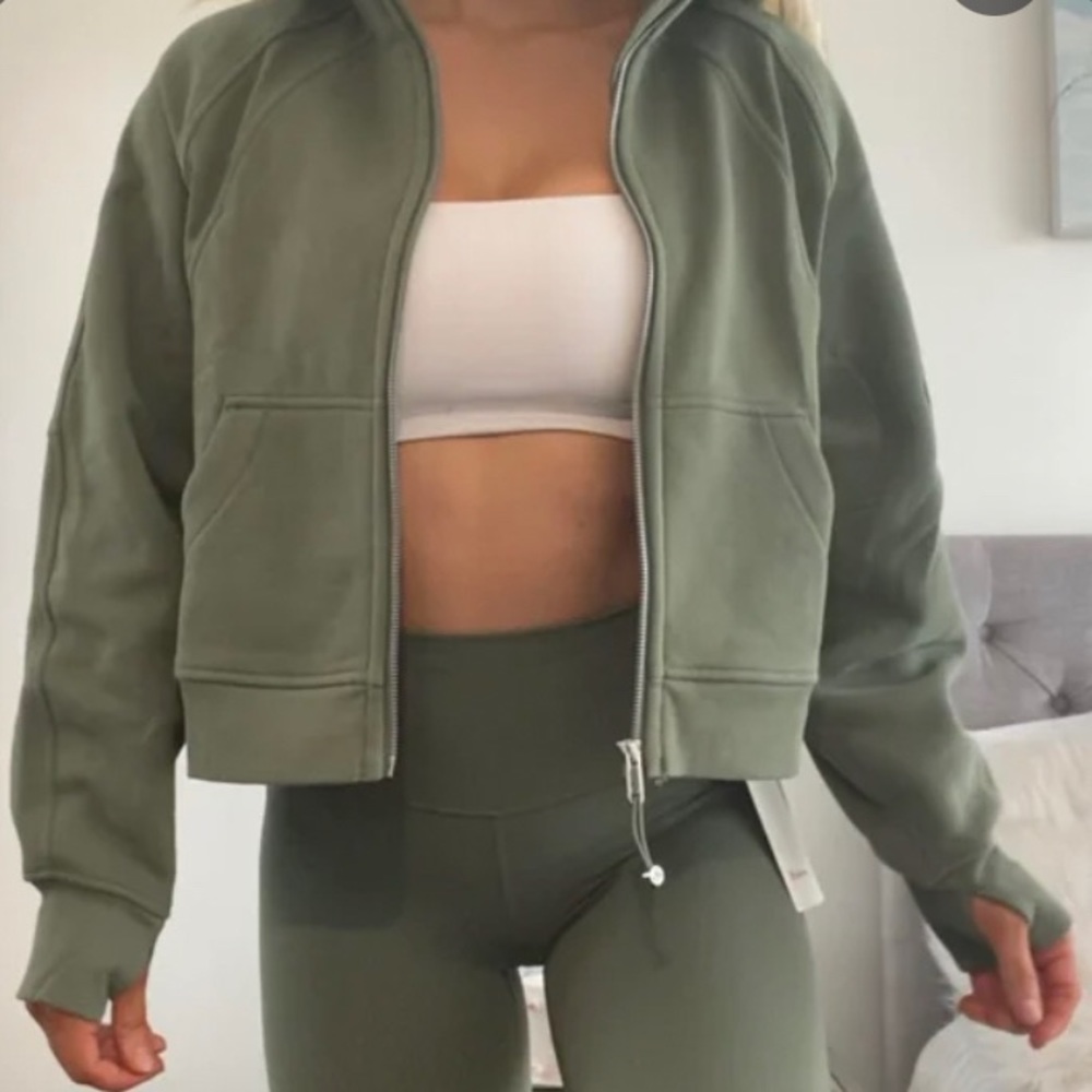 💚LULULEMON SCUBA HOODIE FULL ZIP-GREEN TWILL-M/L-XL/XXL💚 - Picture 3 of 16